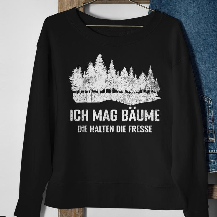 Waldliebhaber Lustiges Sweatshirt Ich Mag Bäume - Spruch, Schwarz Geschenke für alte Frauen