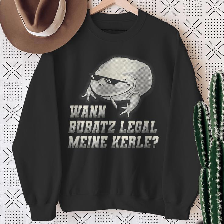 Wann Bubatz Legal Meine Kerle Retro Sweatshirt Geschenke für alte Frauen