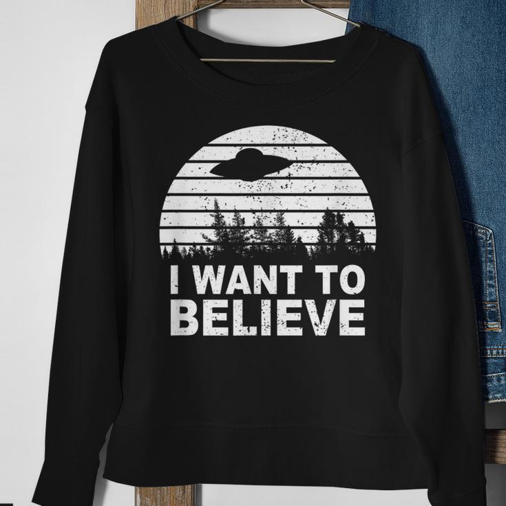 I Want To Believe I Aliens Ufo Roswell Alien Sweatshirt Geschenke für alte Frauen