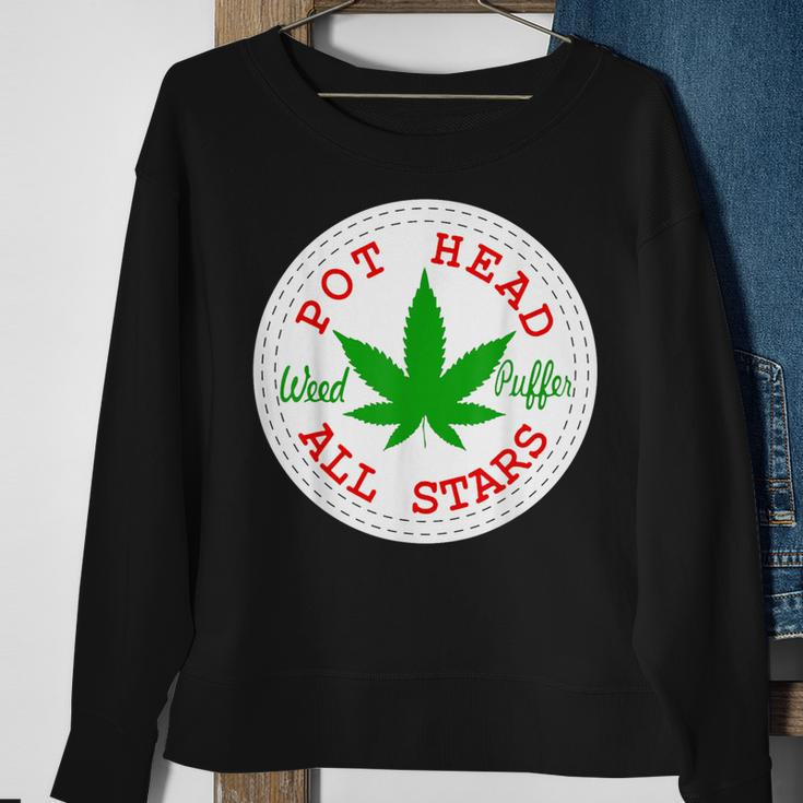 Weed Puller Pot Head All Stars Sweatshirt Gifts for Old Women