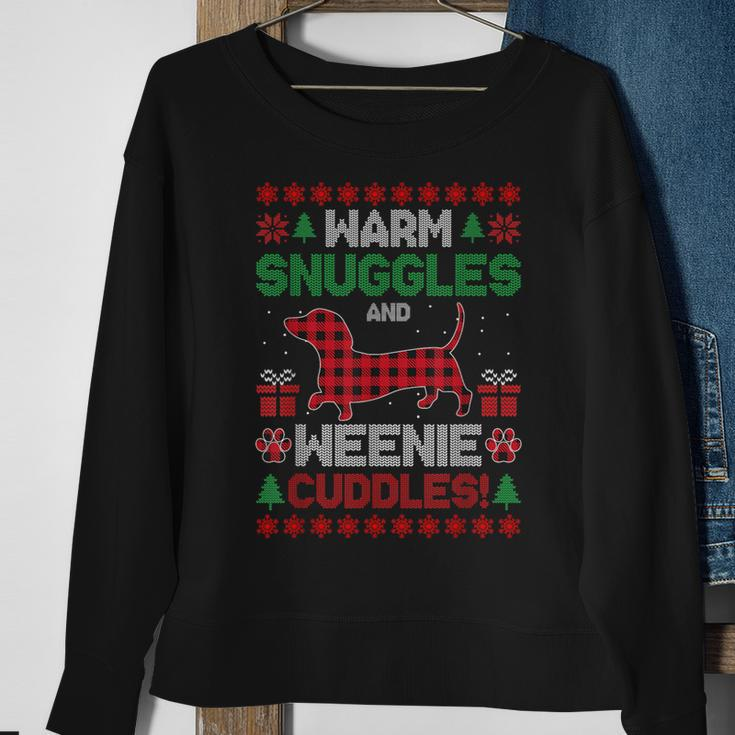 Weenie Dog Christmas Pajama Cute Weiner Ugly Christmas Sweatshirt Gifts for Old Women