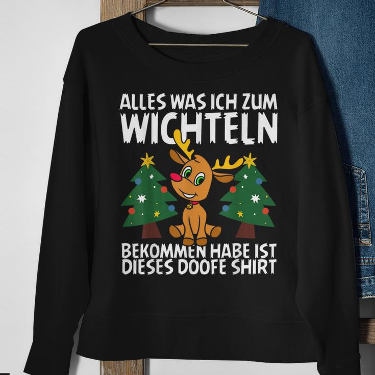 Weihnachts-Wichtel Schwarz Sweatshirt, Lustiges Motiv für Feiern Geschenke für alte Frauen