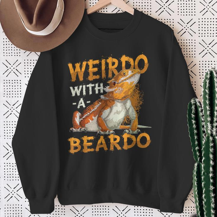 Weirdo With A Beardo Bearded Dragon Sweatshirt Gifts for Old Women