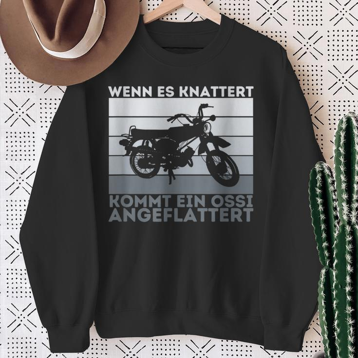 Wenn Es Knattert Simson Ddr Moped Two Stroke S51 Vintage Sweatshirt Geschenke für alte Frauen