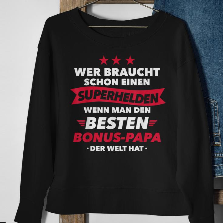 Wer Braucht Superhelden Wenn Man Beste Bonus Papa Hat Sweatshirt Geschenke für alte Frauen