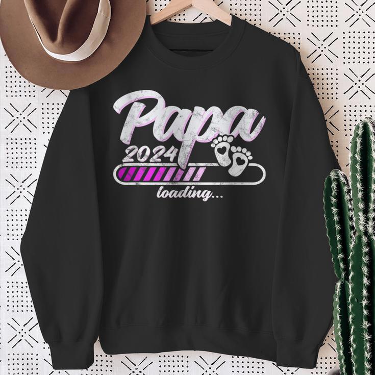 Werdenderater Papa 2024 Loading Sweatshirt Geschenke für alte Frauen