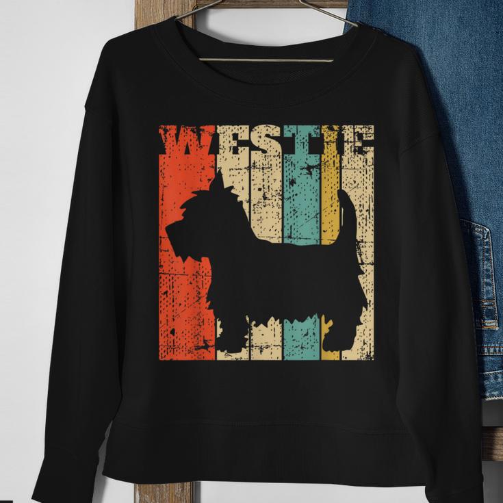 West Highland Terrier Westie Retro Vintage Sweatshirt Gifts for Old Women