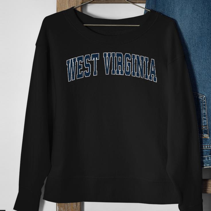 West Virginia Wv Vintage Sports Navy Sweatshirt Gifts for Old Women