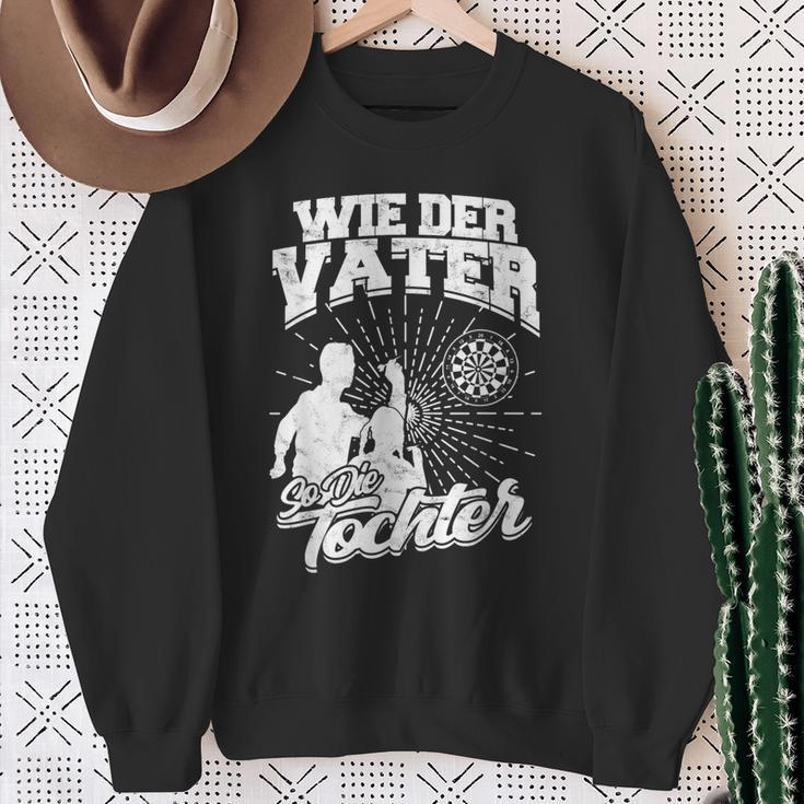 Wie Der Fater So Die Tochter Darts Darts Dart Player Dart S Sweatshirt Geschenke für alte Frauen