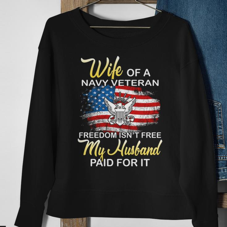 Wife Of Navy Veteran Sweatshirt Gifts for Old Women