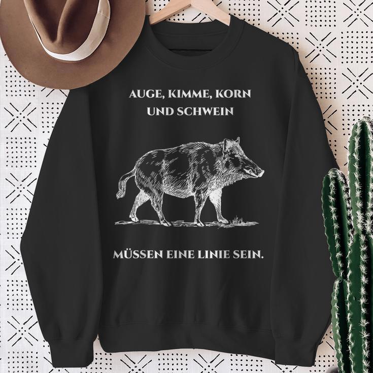 Wild Boar Saying Jägerlatein Hunter Slogan Sweatshirt Geschenke für alte Frauen