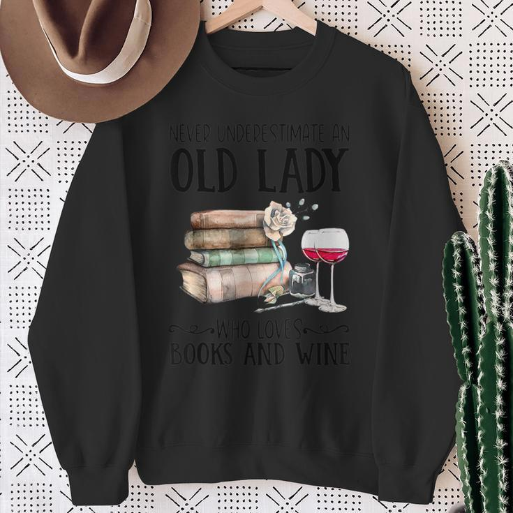 And Wine Sweatshirt Gifts for Old Women