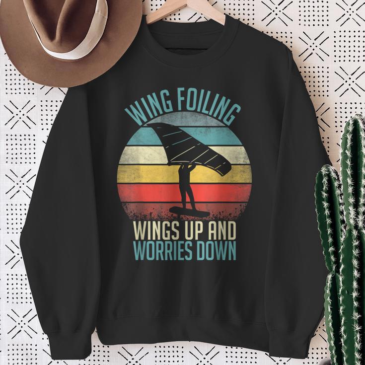 Wing-Foil Wing Surf Wingfoiling Hydrofoil Foilboarding Sweatshirt Geschenke für alte Frauen