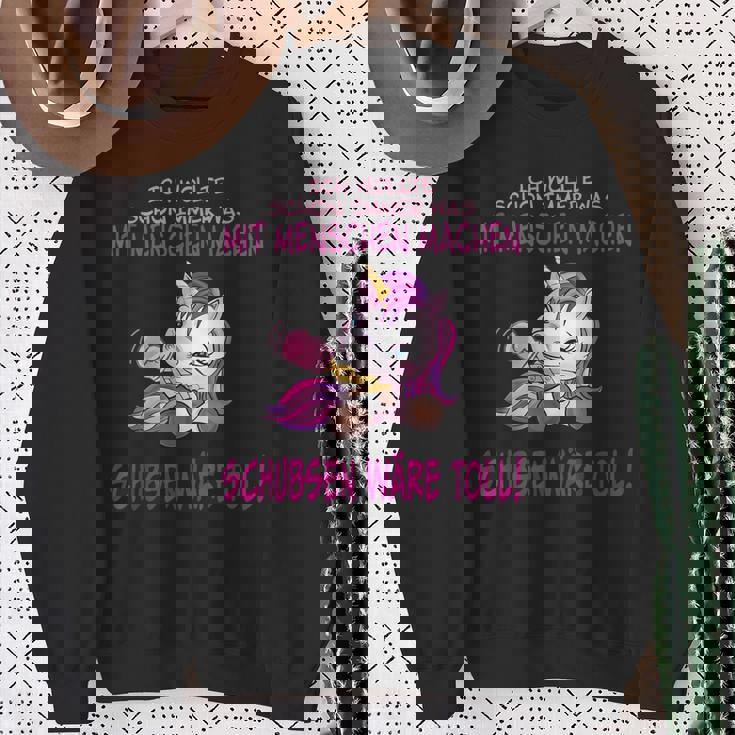 Witziges Einhorn Sweatshirt: Toll Menschenschubsen, Ideal für Einhornfans Geschenke für alte Frauen