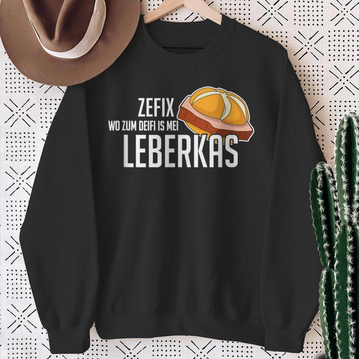 Wo Zum Deifi Is Mei Leberkas Beyern Liver Cheese S Sweatshirt Geschenke für alte Frauen
