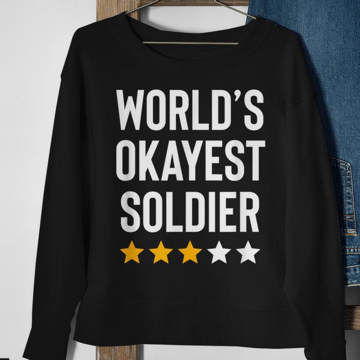 Worlds Okayest Soldier Usa Military Army Hero Soldier Sweatshirt Gifts for Old Women