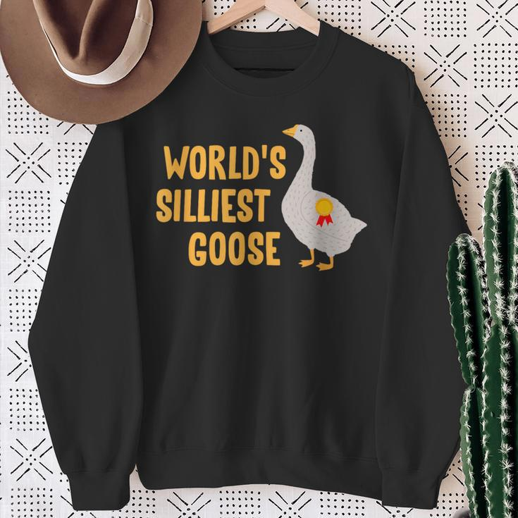 World's Silliest Goose Sweatshirt Gifts for Old Women