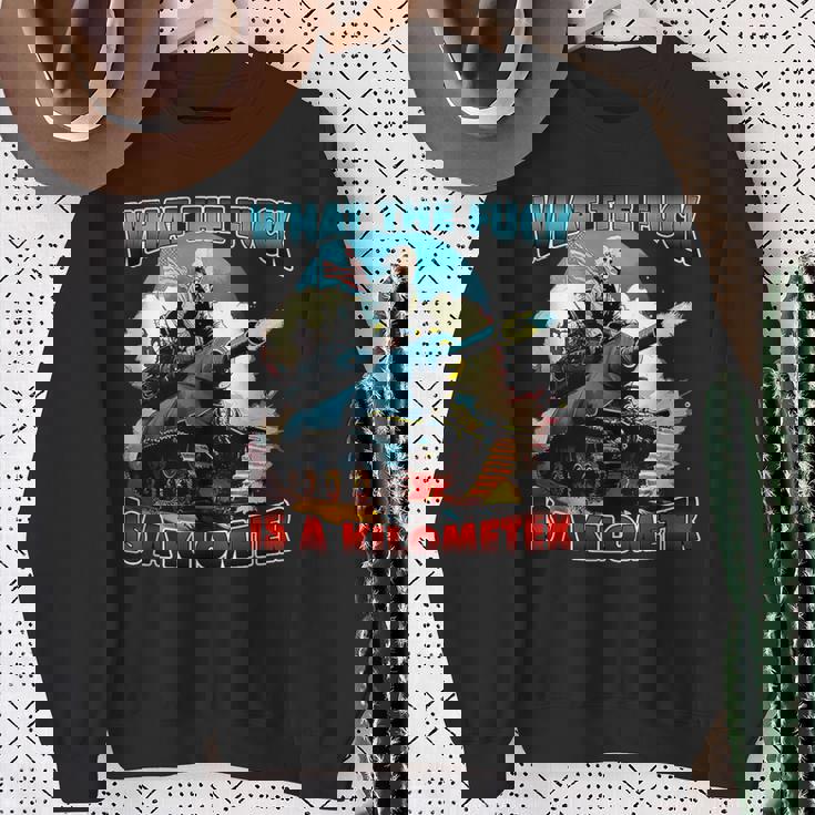 Wtf What The Fuck Is A Kilometer George Washington July 4Th Sweatshirt Gifts for Old Women