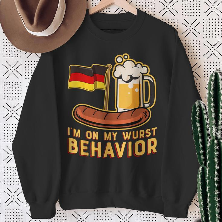 Wurst Behavior German Oktoberfest Beer Sweatshirt Gifts for Old Women