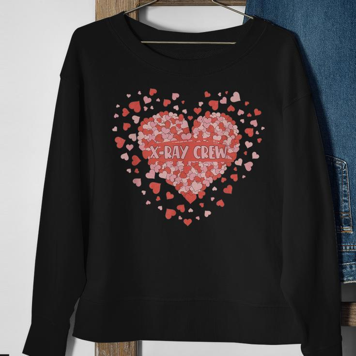 X-Ray Crew Valentine's Day Hearts Radiology Tech Sweatshirt Gifts for Old Women