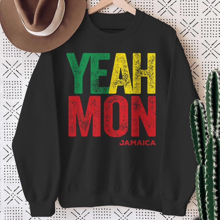 Yeah Mon Retro Jamaica Patois Slang Jamaican Souvenir Patwah Sweatshirt Gifts for Old Women