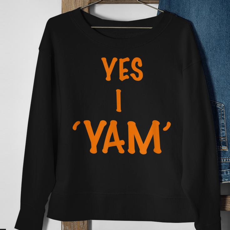 Yes I Am A Yam Couples Thanksgiving Sweatshirt Gifts for Old Women