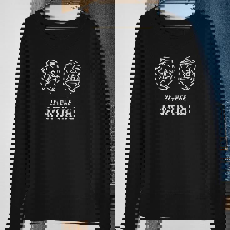 Yes They're Natural 20 D20 Dice Rpg Gamer Bb Sweater e Cadeaux pour les femmes âgées