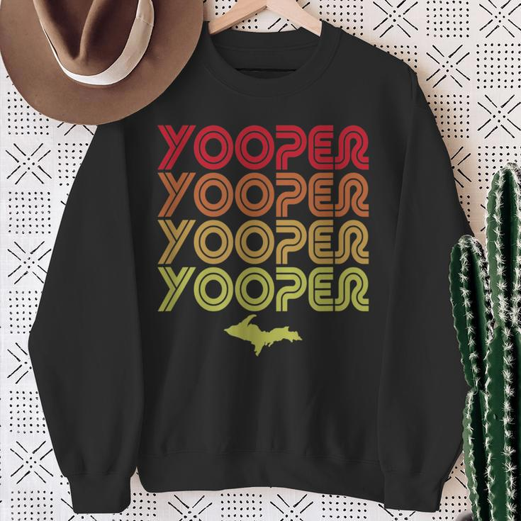 Yooper Retro Upper Peninsula Michigan Sweatshirt Gifts for Old Women