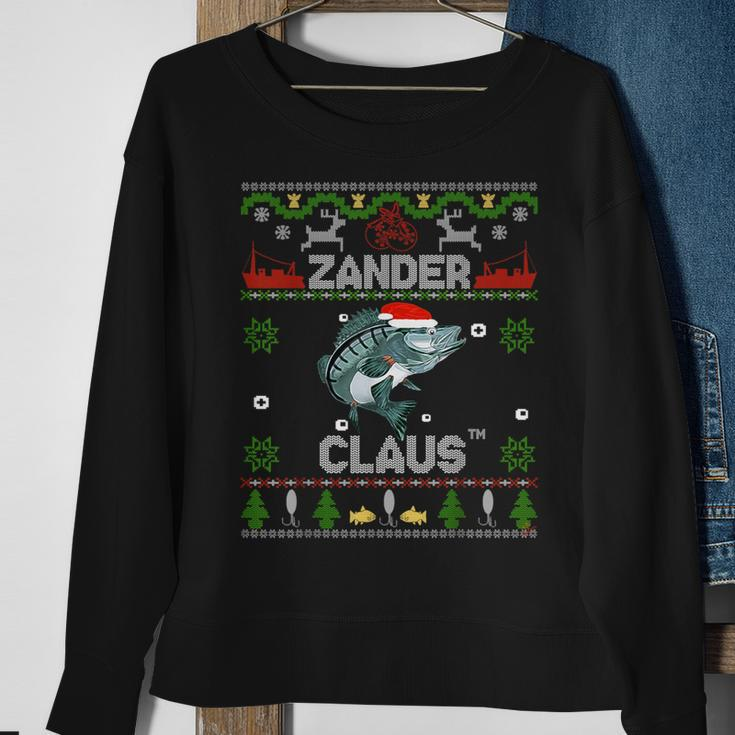 Zander Claus Christmas Jumper For Fishermen Christmas Sweatshirt Geschenke für alte Frauen
