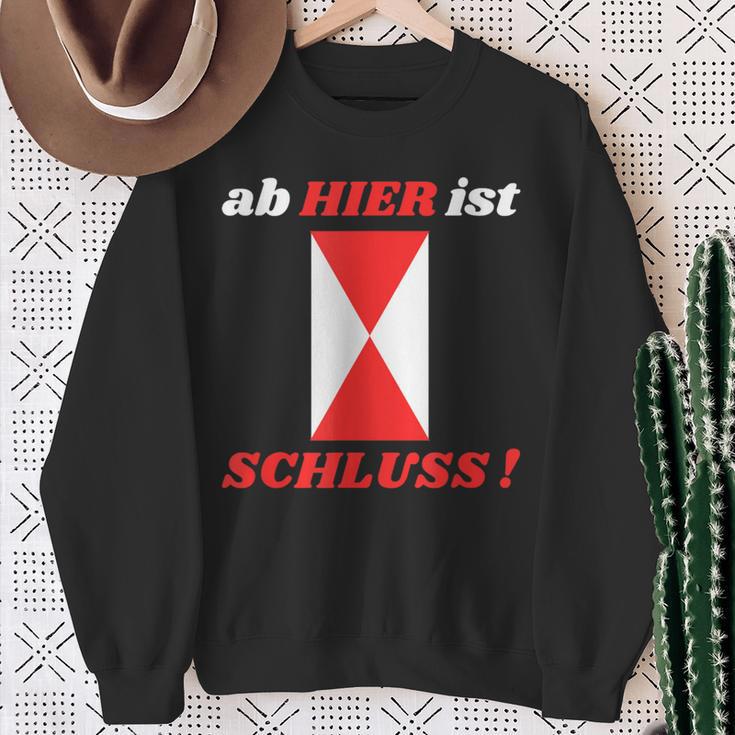 Zg2 Ab Hier Ist Schluss Sweatshirt Geschenke für alte Frauen