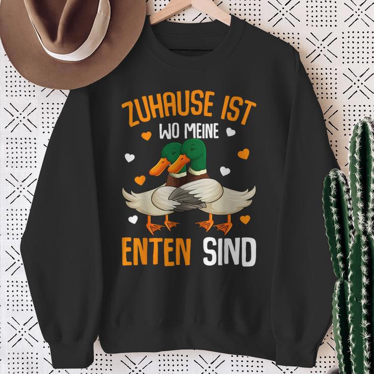 Zuhause Ist Wo Meine Enten Sind Ente Sind Du Sweatshirt Geschenke für alte Frauen