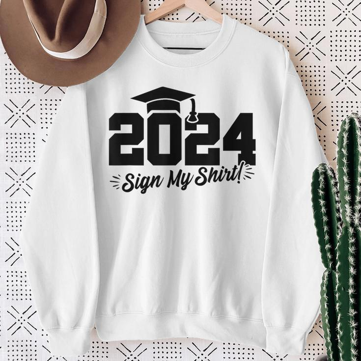 2024 Senior Graduation Autograph Class Of 2024 Sweatshirt Gifts for Old Women