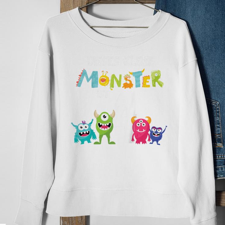 4. Geburtstag Sweatshirt, Ich Bin Schon 4 Jahre Monster Motiv Geschenke für alte Frauen