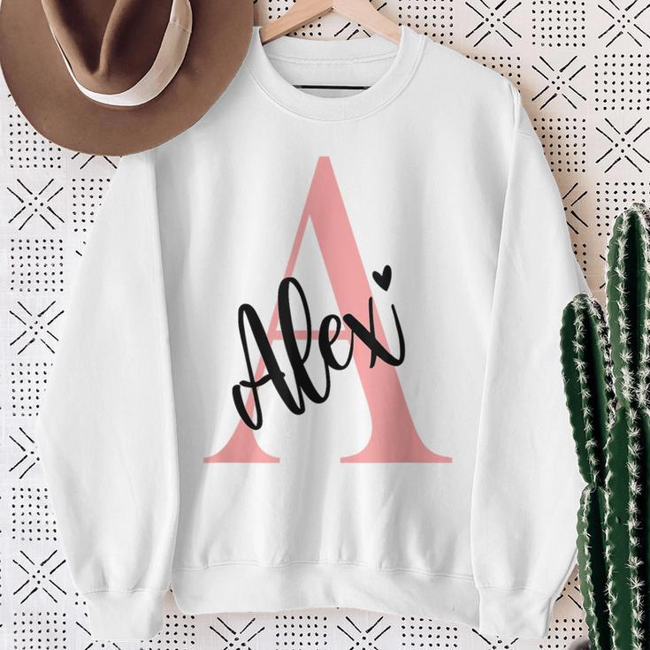 Alex Nameorname Mit Monogramm Personalisiert Rosa Sweatshirt Geschenke für alte Frauen