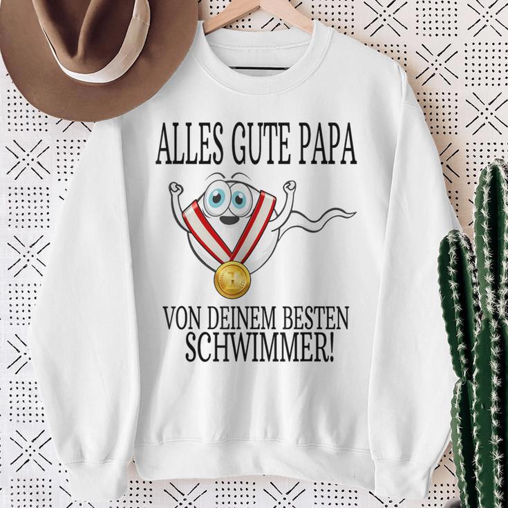 Alles Gute Papaon Deinem Besten Schwimmeratertag Sweatshirt Geschenke für alte Frauen