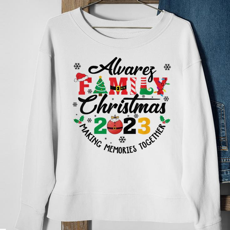 Alvarez Family Name Christmas Matching Surname Xmas Sweatshirt Gifts for Old Women