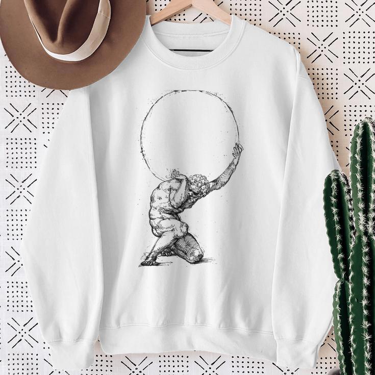 Atlas Griechische Mythologie Greece Greek Gods Sweatshirt Geschenke für alte Frauen