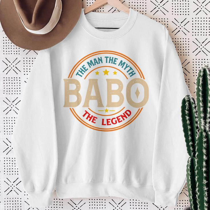 Babo The Legend The Man Babo Fathers Day Sweatshirt Gifts for Old Women