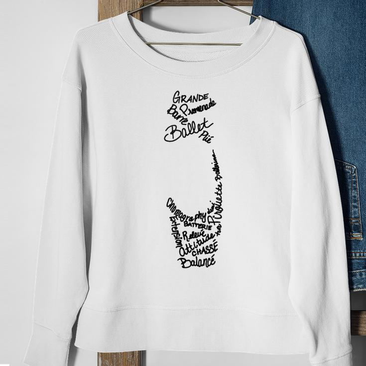 Ballet Pointe Shoe Terms Words Sweatshirt Gifts for Old Women
