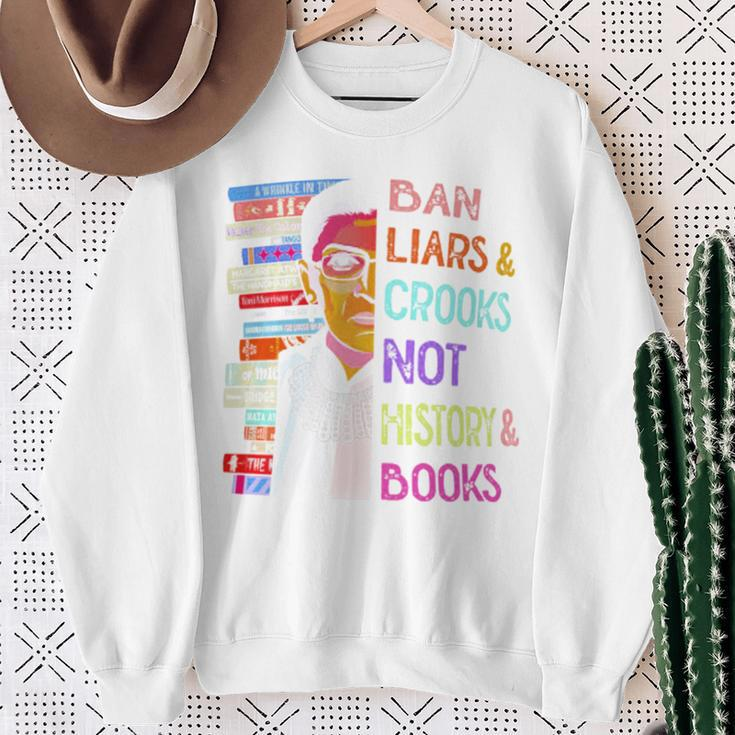 Ban Liars And Crooks Not History And Book Sweatshirt Gifts for Old Women