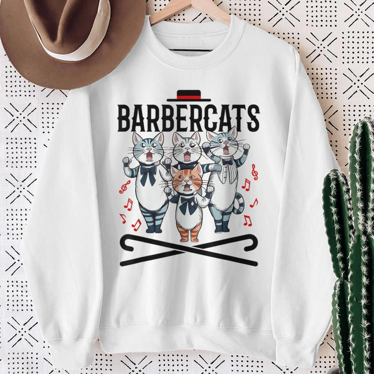 Barbershop Quartet Cats Singing Harmony Singer Sweatshirt Gifts for Old Women