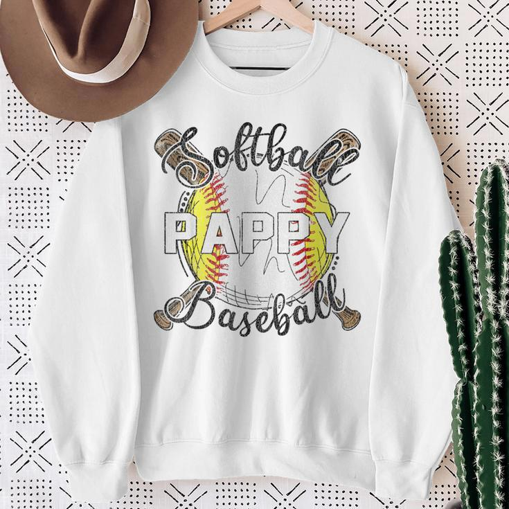 Baseball Softball Pappy Of Softball Baseball Player Sweatshirt Gifts for Old Women