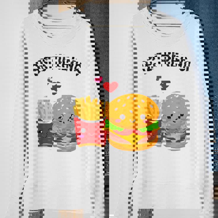 Best Friends Kawaii Burger & Fries Sweatshirt Gifts for Old Women