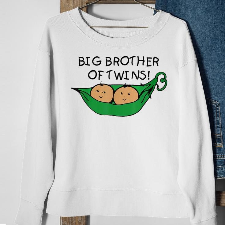 Big Brother Of Twins Two Peas In A Pod Sweatshirt Gifts for Old Women