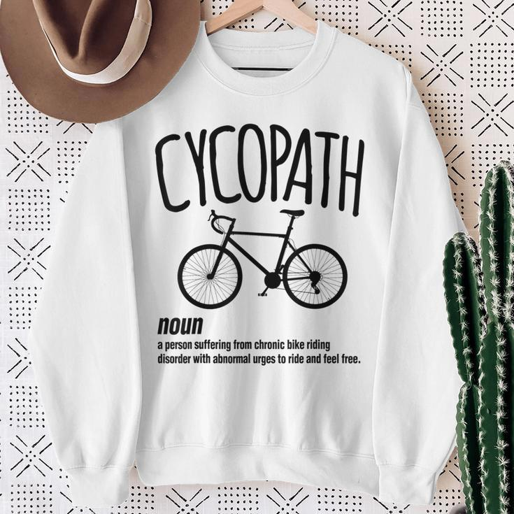 Bike Rider Cycopath Bicycle Cyclist Sweatshirt Gifts for Old Women
