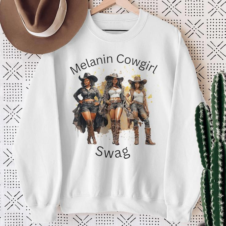 Black Cowgirls African American Texas Girls Women Sweatshirt Gifts for Old Women