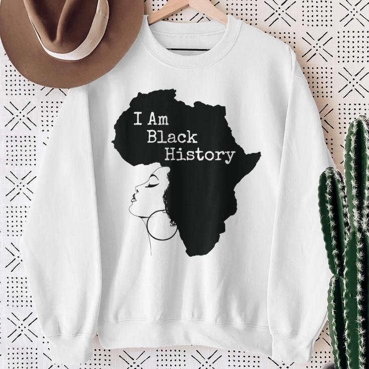 I Am Black History Month Black Woman African Pride Sweatshirt Gifts for Old Women