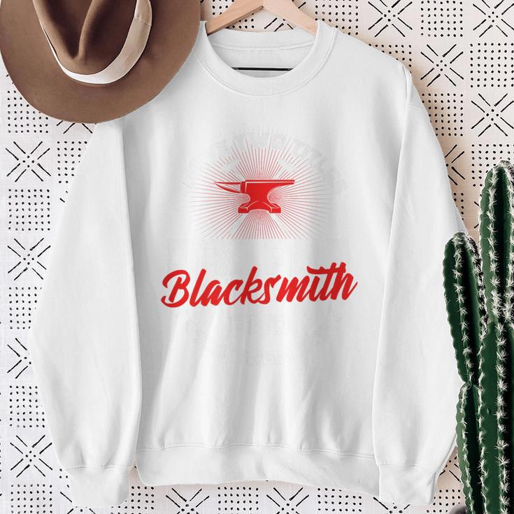 Blacksmith Dad Image On Back Of Clothing Sweatshirt Gifts for Old Women