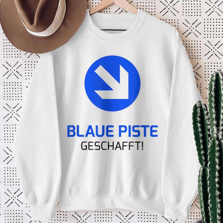 Blue Ski Slope Is Done Ski Beginner Ski School Sweatshirt Geschenke für alte Frauen