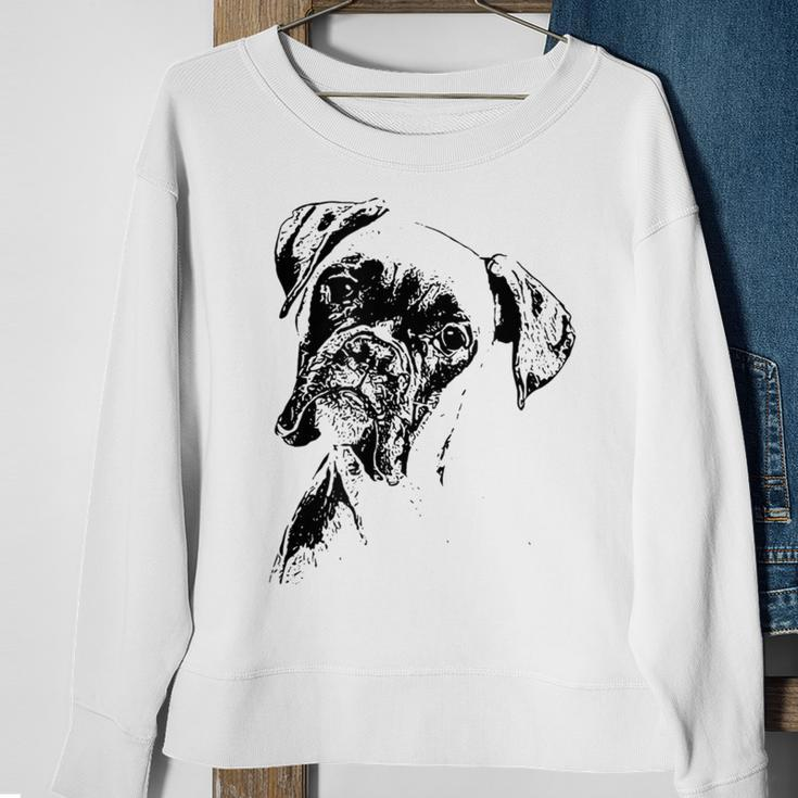 Boxer Dog Face Dog Lovers Boxer Dog Sweatshirt Gifts for Old Women